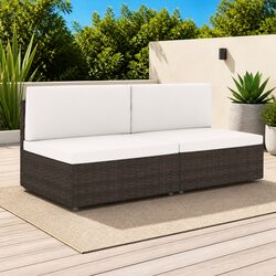 Compact and Stylish Outdoor 2-Seater Rattan Sofa