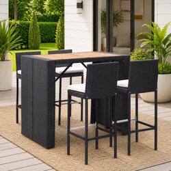 5 Piece Outdoor Bar Set – Simple and Solid