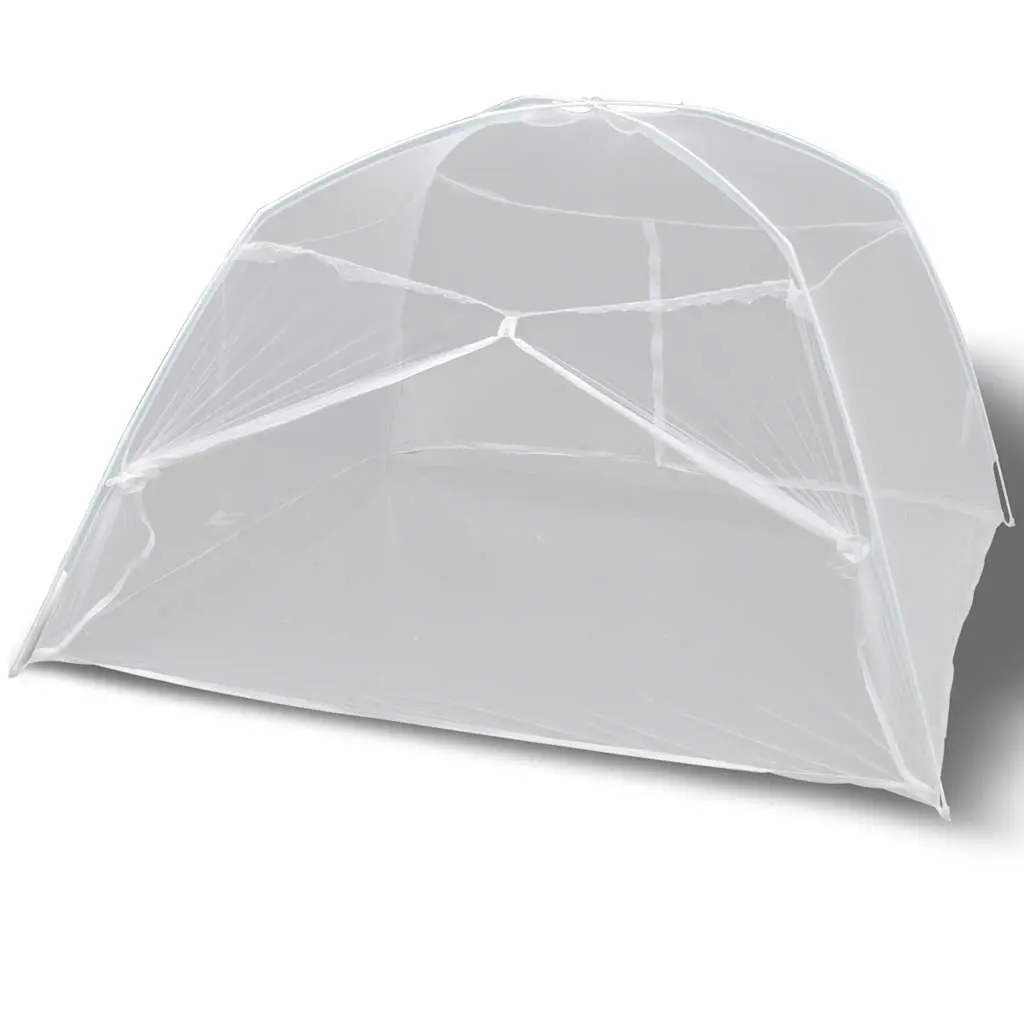 Mosquito Net White 200x150x145cm Yurt Style 2 Doors Fine Mesh Insect Protection