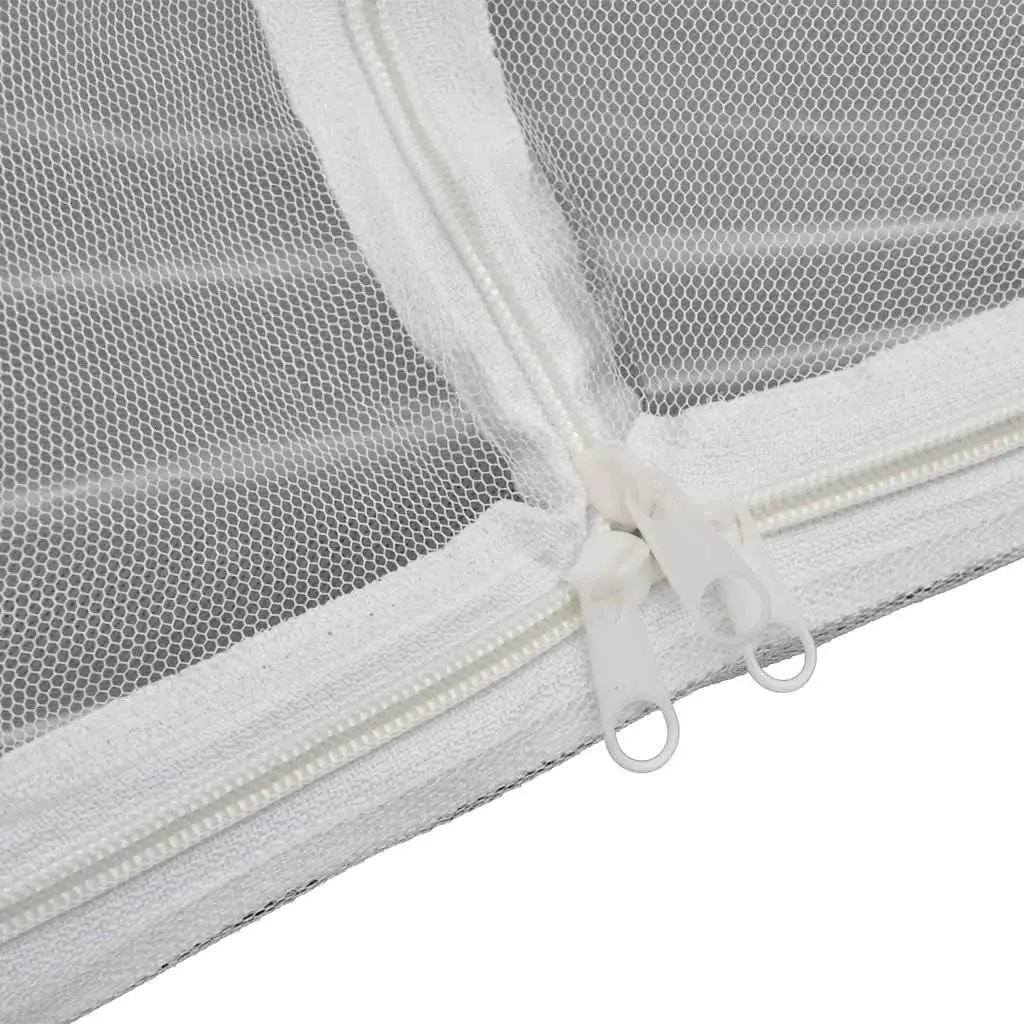 Mosquito Net White 200x150x145cm Yurt Style 2 Doors Fine Mesh Insect Protection
