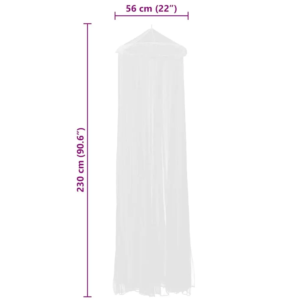 Mosquito Net Round Canopy Bed White 2 pcs Fine Mesh Insect Screen Set