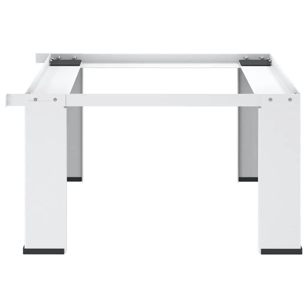 Washing Machine Pedestal Stand White Steel Heavy Duty Reduces Bending