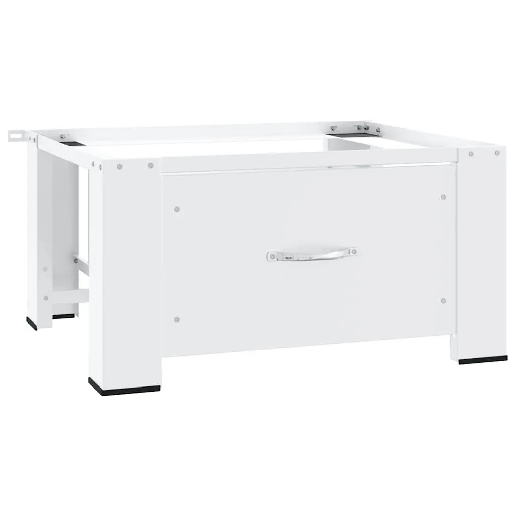 Washing Machine Pedestal Riser White with Storage Drawer