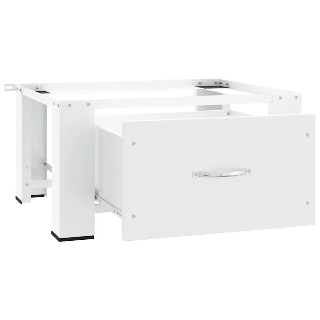 Washing Machine Pedestal Riser White with Storage Drawer