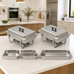 Your Essential 2-Piece Stainless Steel Chafing Dish Set