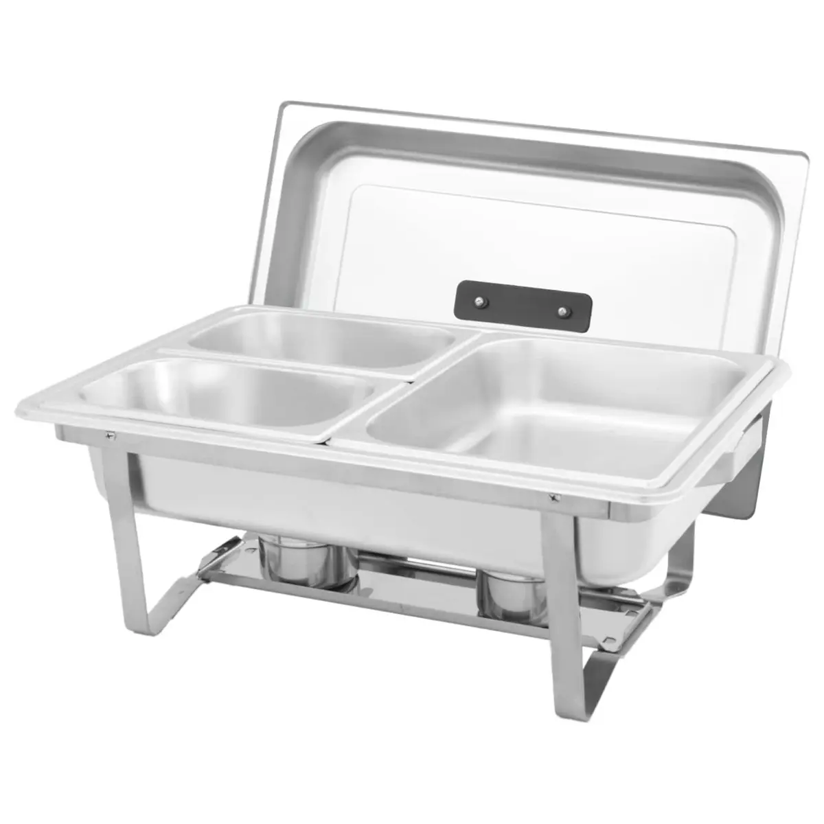 Chafing Dish Set Silver 3 Piece Stainless Steel Food Warmer Gastronorm Catering