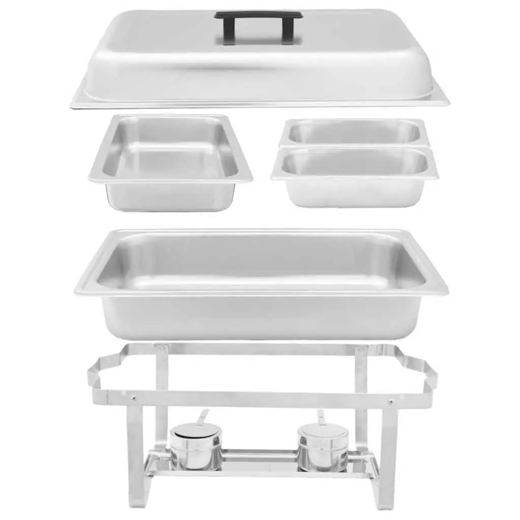 Chafing Dish Set 4 Piece Stainless Steel Food Warmer Catering Restaurant Party