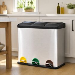 3-Compartment Recycling Bin