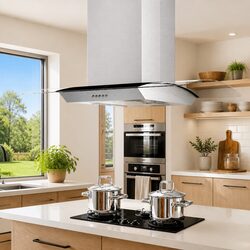 Compact and Efficient 90cm Island Range Hood