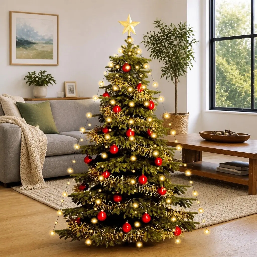 Christmas Tree Net Lights White 180cm 180 LEDs Bright Indoor Outdoor