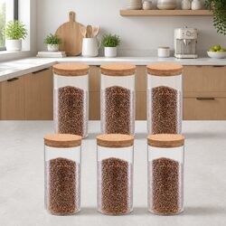 Glass Storage Jars with Cork Lids: 6-Piece Set for You