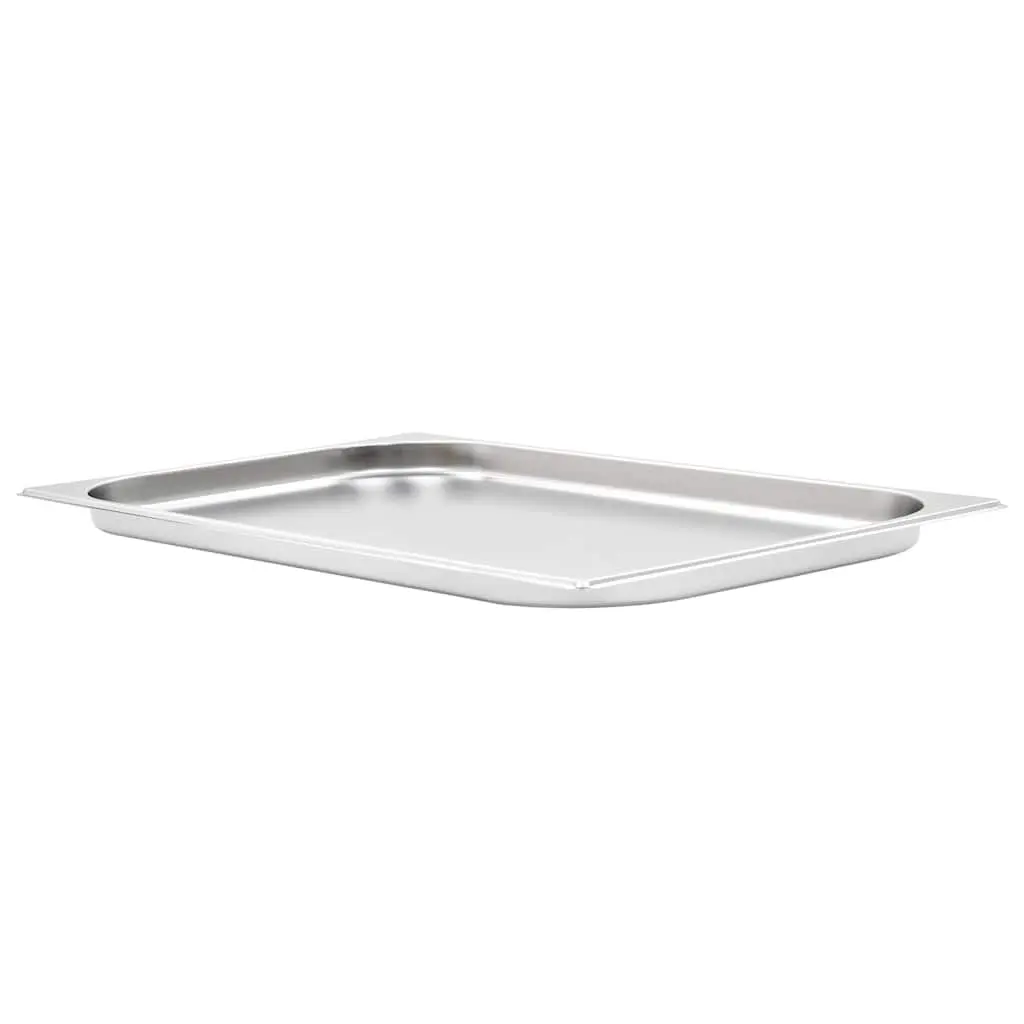 Gastronorm Containers Silver GN 1/1 20 mm Stackable Steam Table Pans