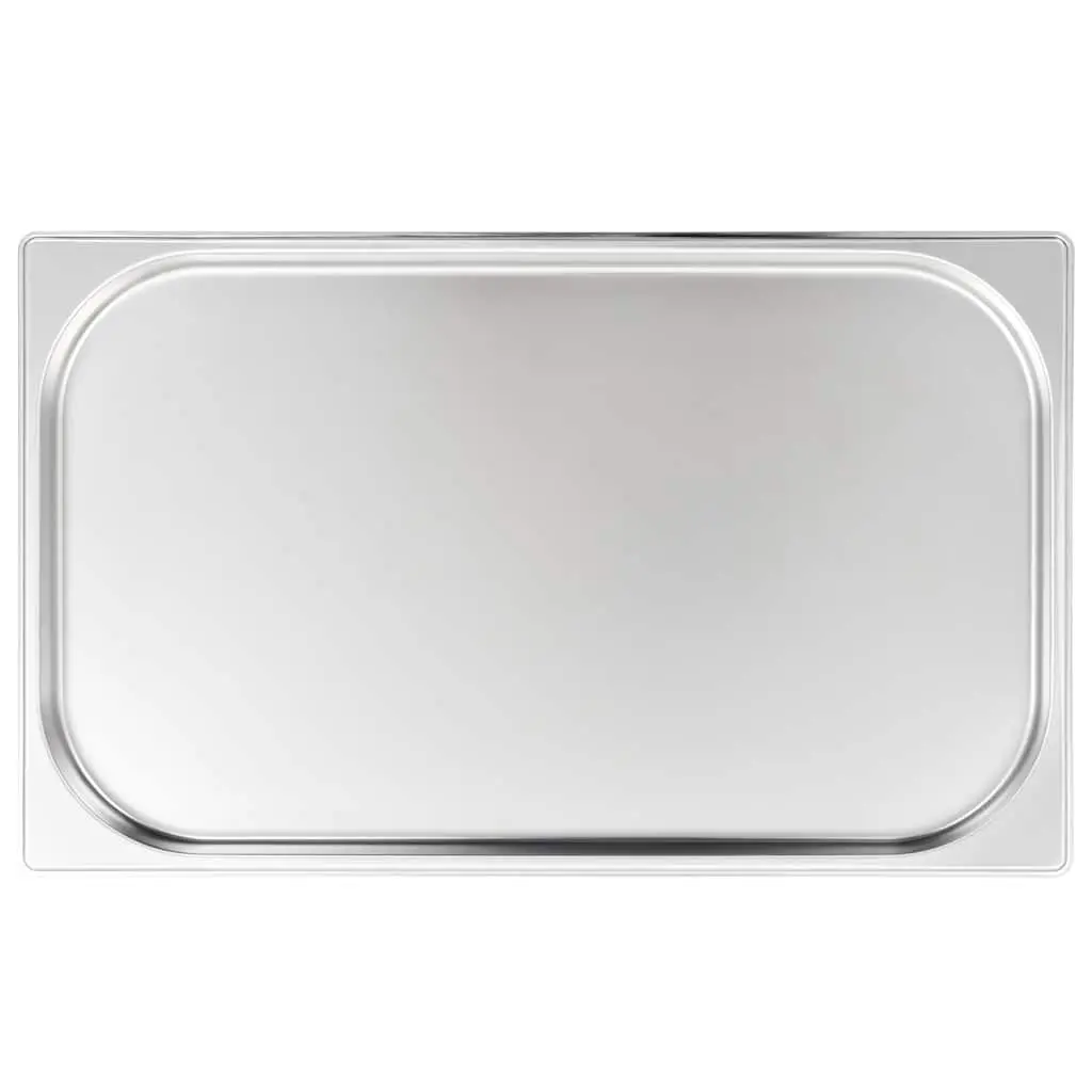 Gastronorm Containers Silver GN 1/1 20 mm Stackable Steam Table Pans