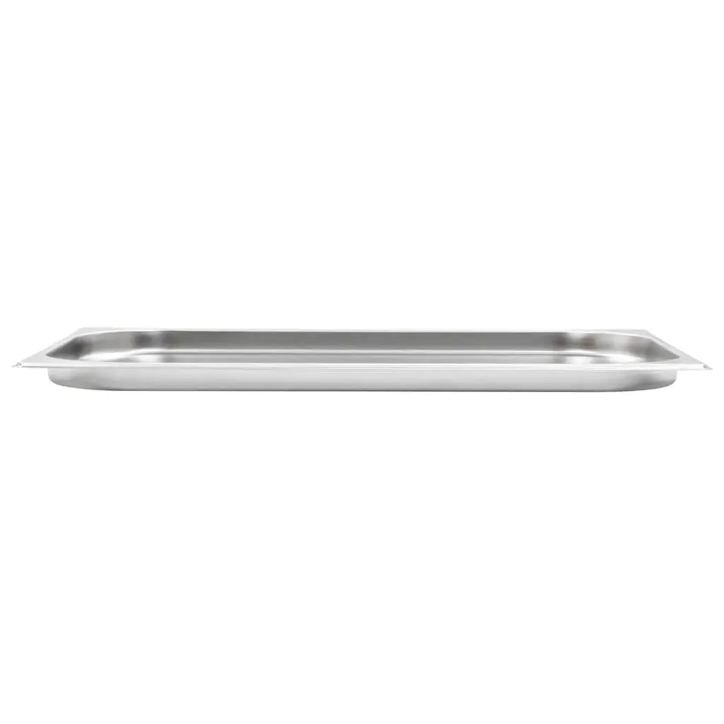 Gastronorm Containers Silver GN 1/1 20 mm Stackable Steam Table Pans
