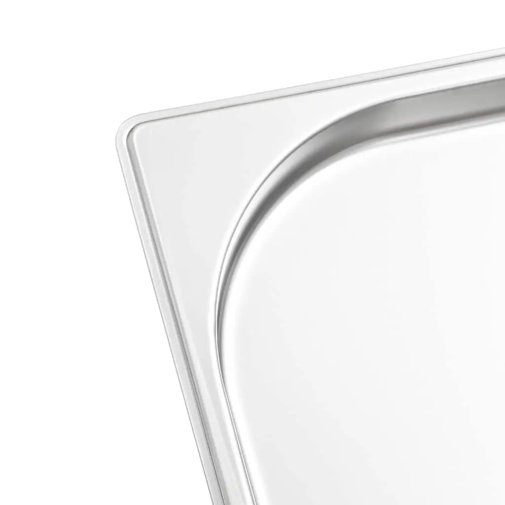 Gastronorm Containers Silver GN 1/1 20 mm Stackable Steam Table Pans