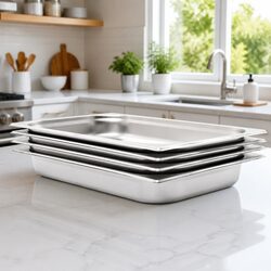 Efficient Stackable Gastronorm Containers in 4 pcs Set