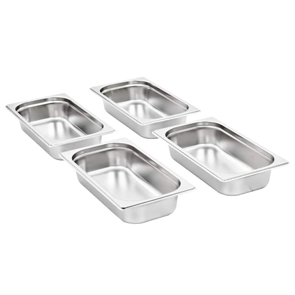 Gastronorm Containers 8 pcs GN 1/3 65 mm Stackable Steam Table Pans