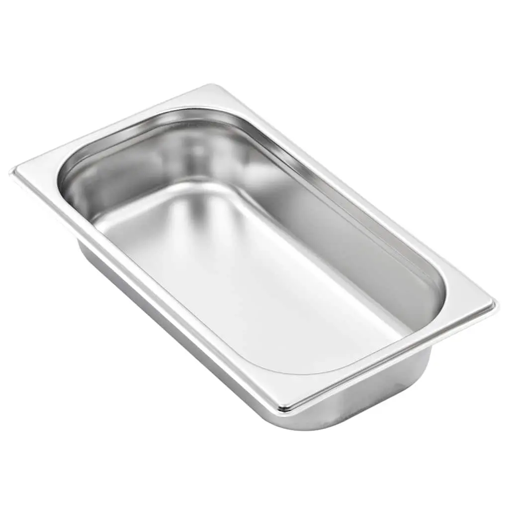Gastronorm Containers 8 pcs GN 1/3 65 mm Stackable Steam Table Pans