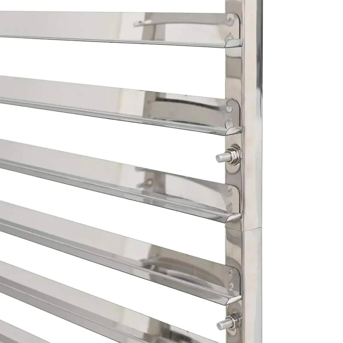 Kitchen Trolley Silver 16 Tray Capacity Stainless Steel Frame Catering Serving Cart