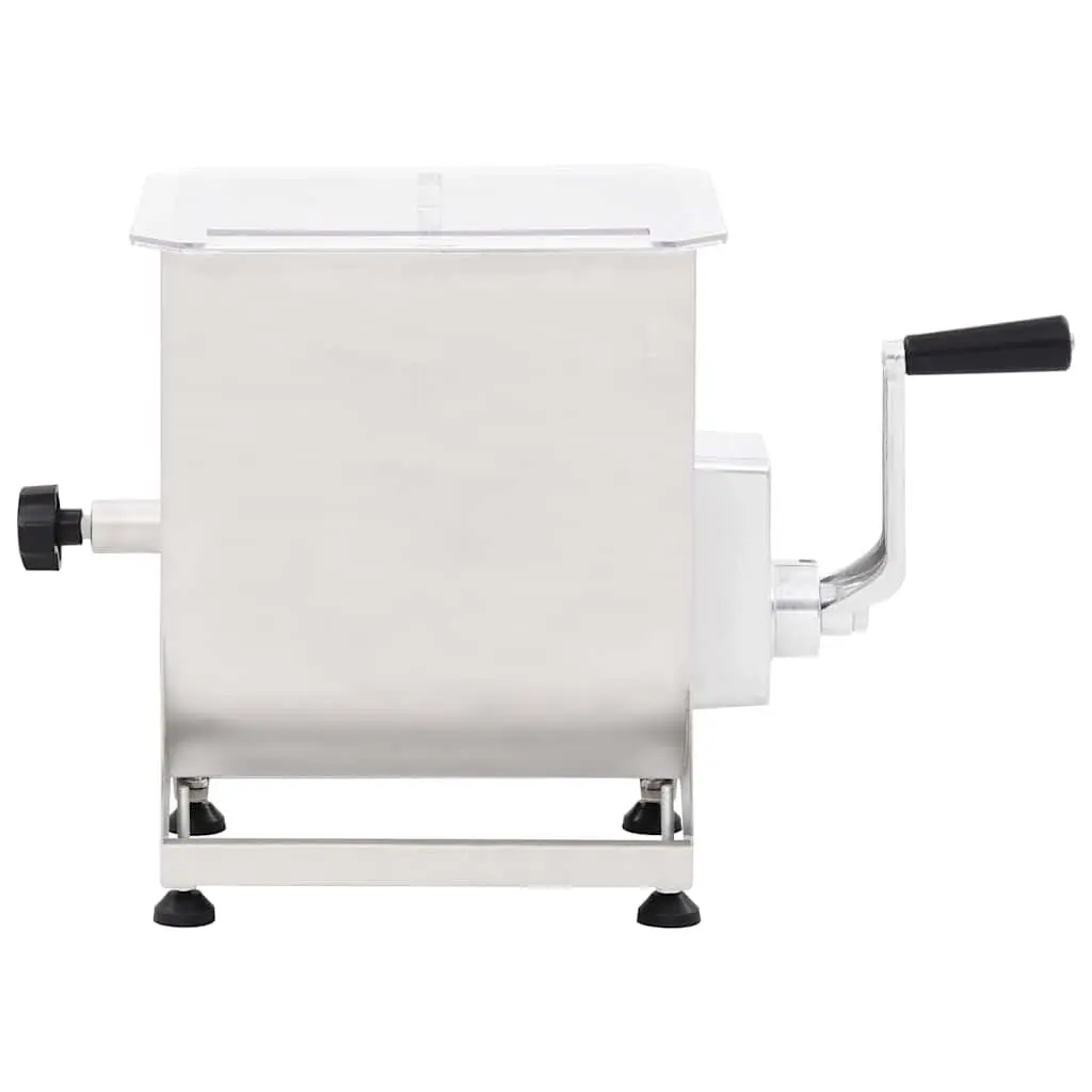 Manual Meat Mixer with Gear Box 44 lb Capacity Stainless Steel Home Professional