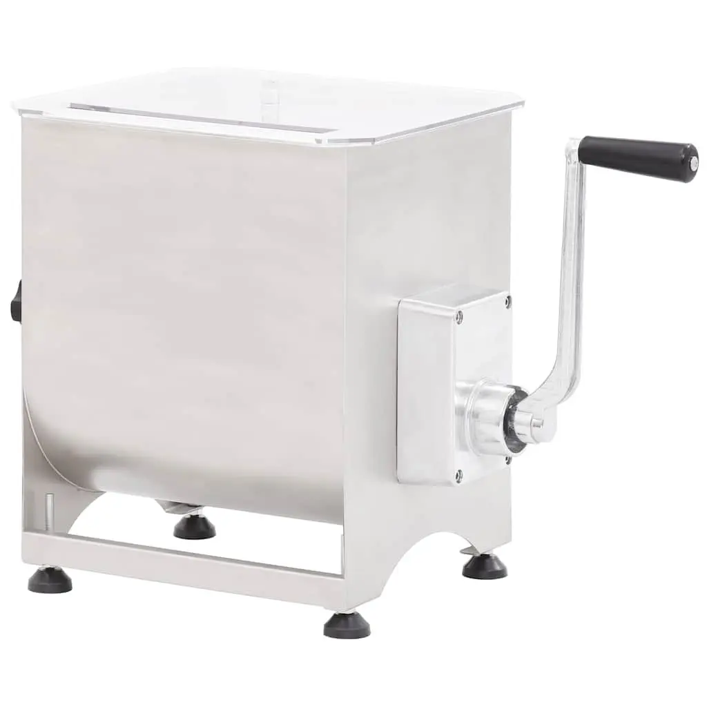 Manual Meat Mixer with Gear Box 44 lb Capacity Stainless Steel Home Professional