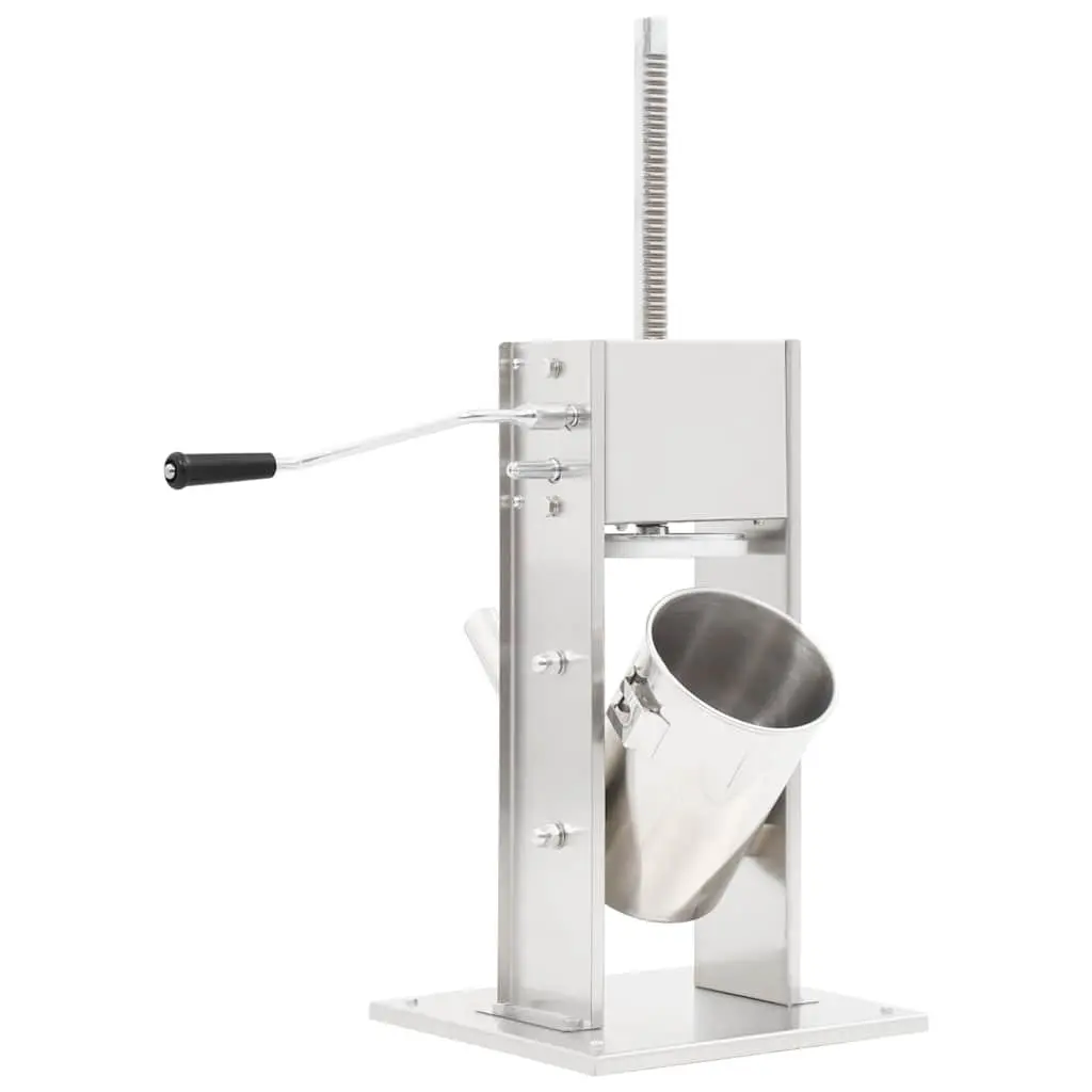 Manual Sausage Stuffer Stainless Steel 3L Hopper Hand Crank Kitchen Tool