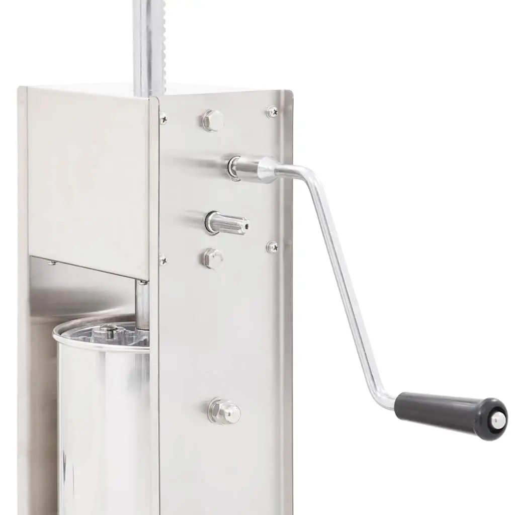 Manual Sausage Stuffer Stainless Steel 5L Hand Crank Tiltable Hopper