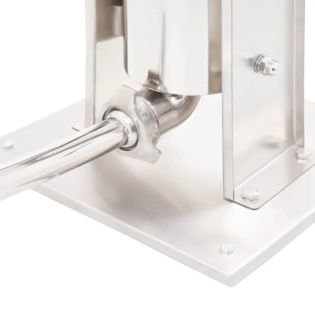 Manual Sausage Stuffer Stainless Steel 5L Hand Crank Tiltable Hopper