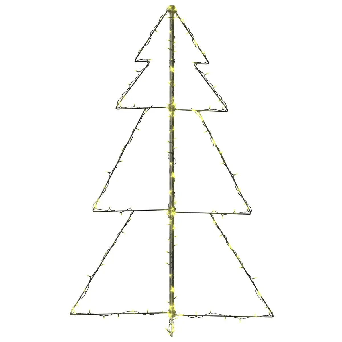 Christmas Cone Tree White 78x120cm 160 LEDs Indoor Outdoor Decoration Light