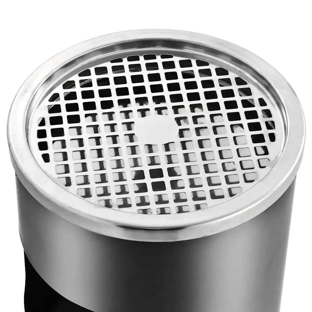 Ashtray Dustbin Grey Steel 30L Removable Insert
