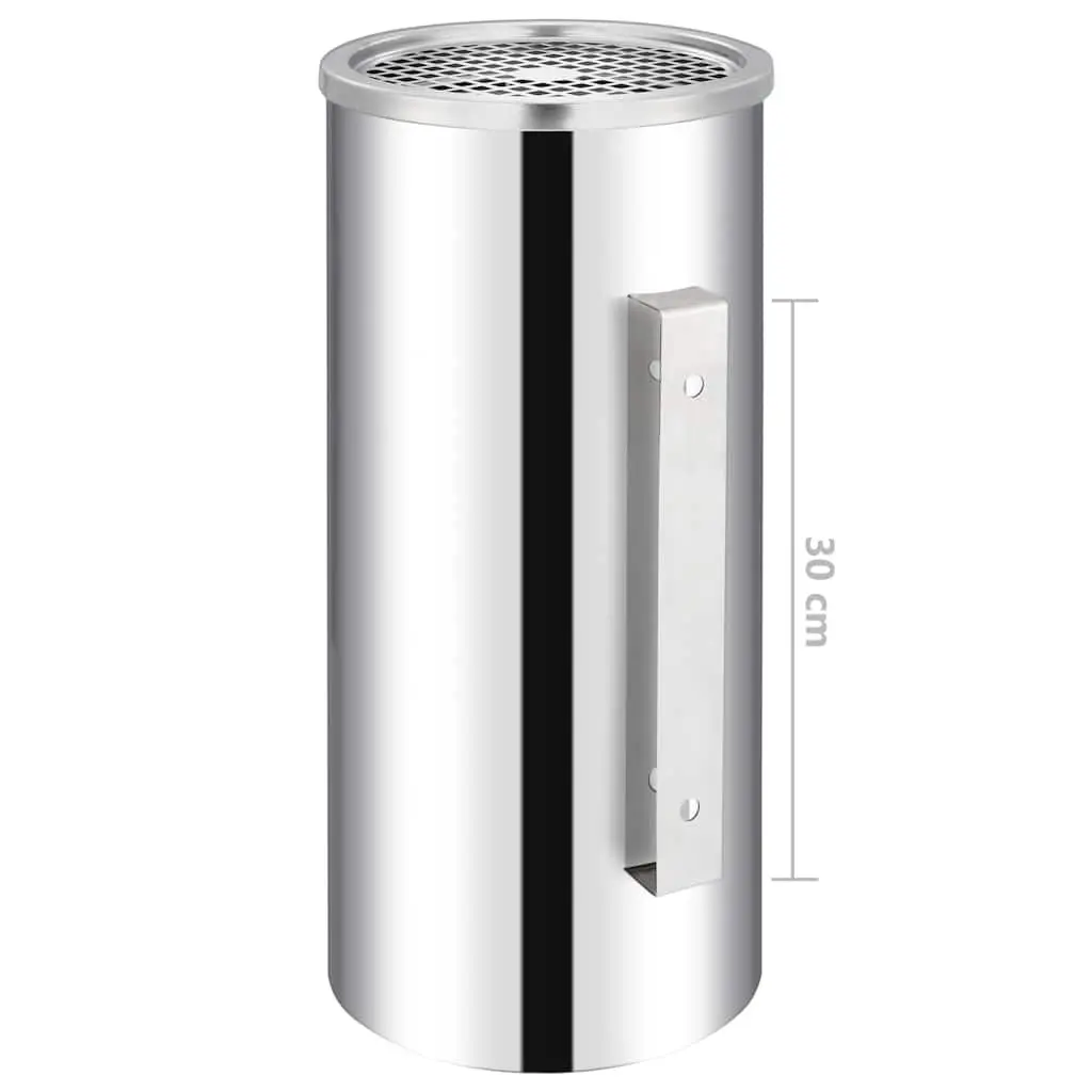 Wall Ashtray Dustbin 26L Stainless Steel Mounted Smoking Accessories