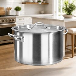 Compact and Robust 24L Stainless Steel Stock Pot