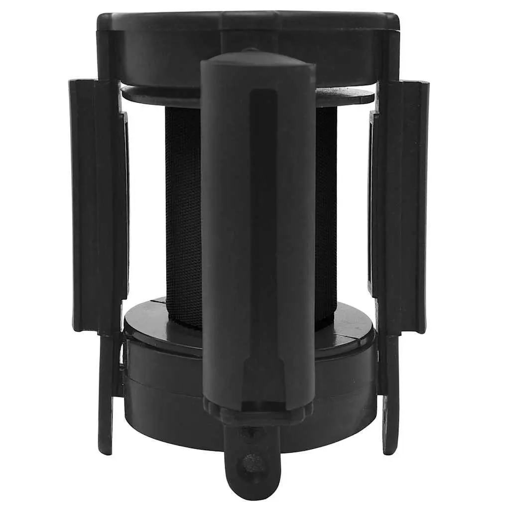 Retractable Belt Barrier Black 200cm Slow Retracting System for Queue Control and Crowd Safety