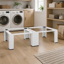 Compact and Sturdy Double Pedestal for Laundry Machines