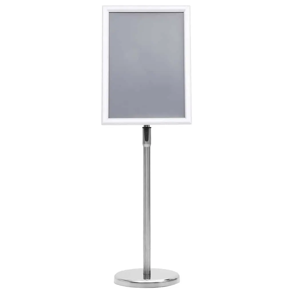 A3 Pedestal Poster Stand Silver Aluminium Display Floor Stand Adjustable