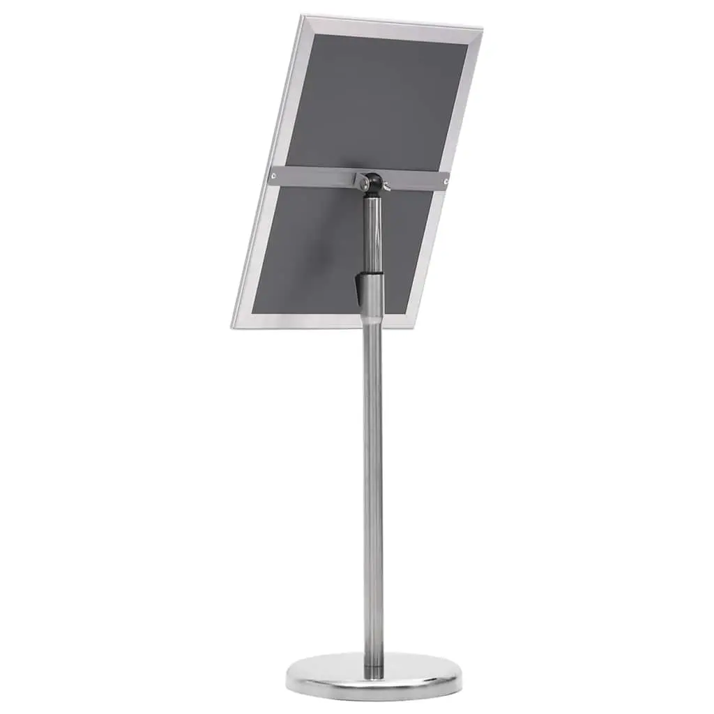 A3 Pedestal Poster Stand Silver Aluminium Display Floor Stand Adjustable