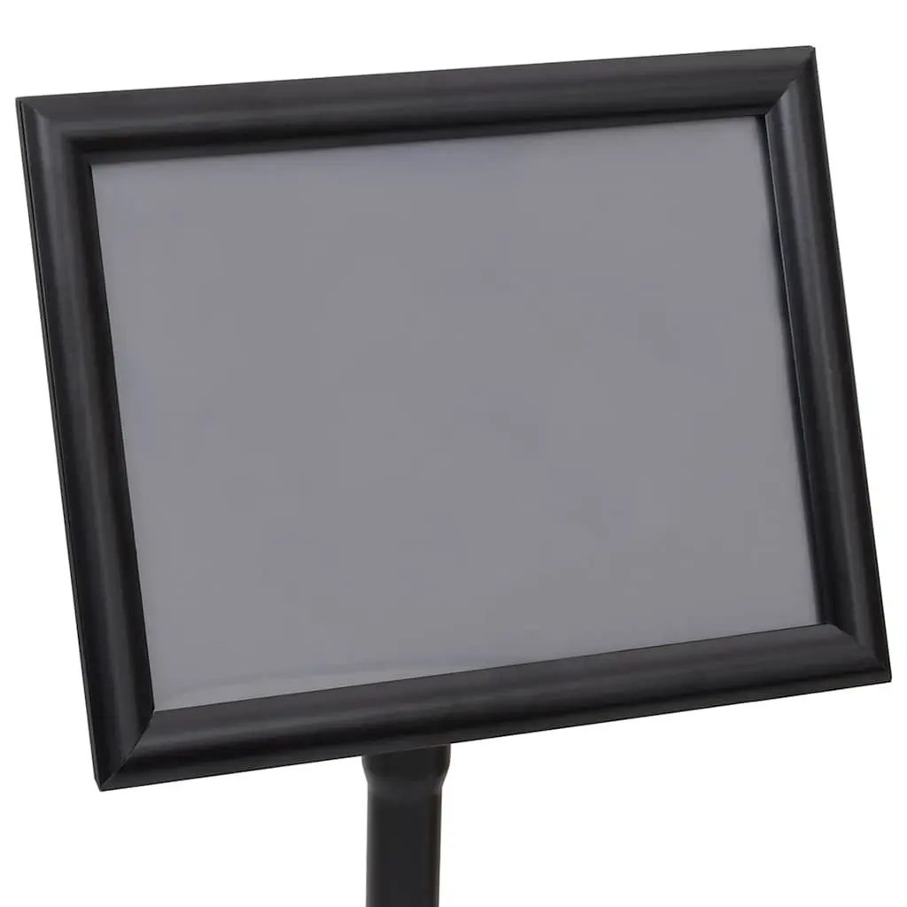 A4 Poster Stand Black Aluminium Alloy Adjustable Rotatable Panel Floor Display