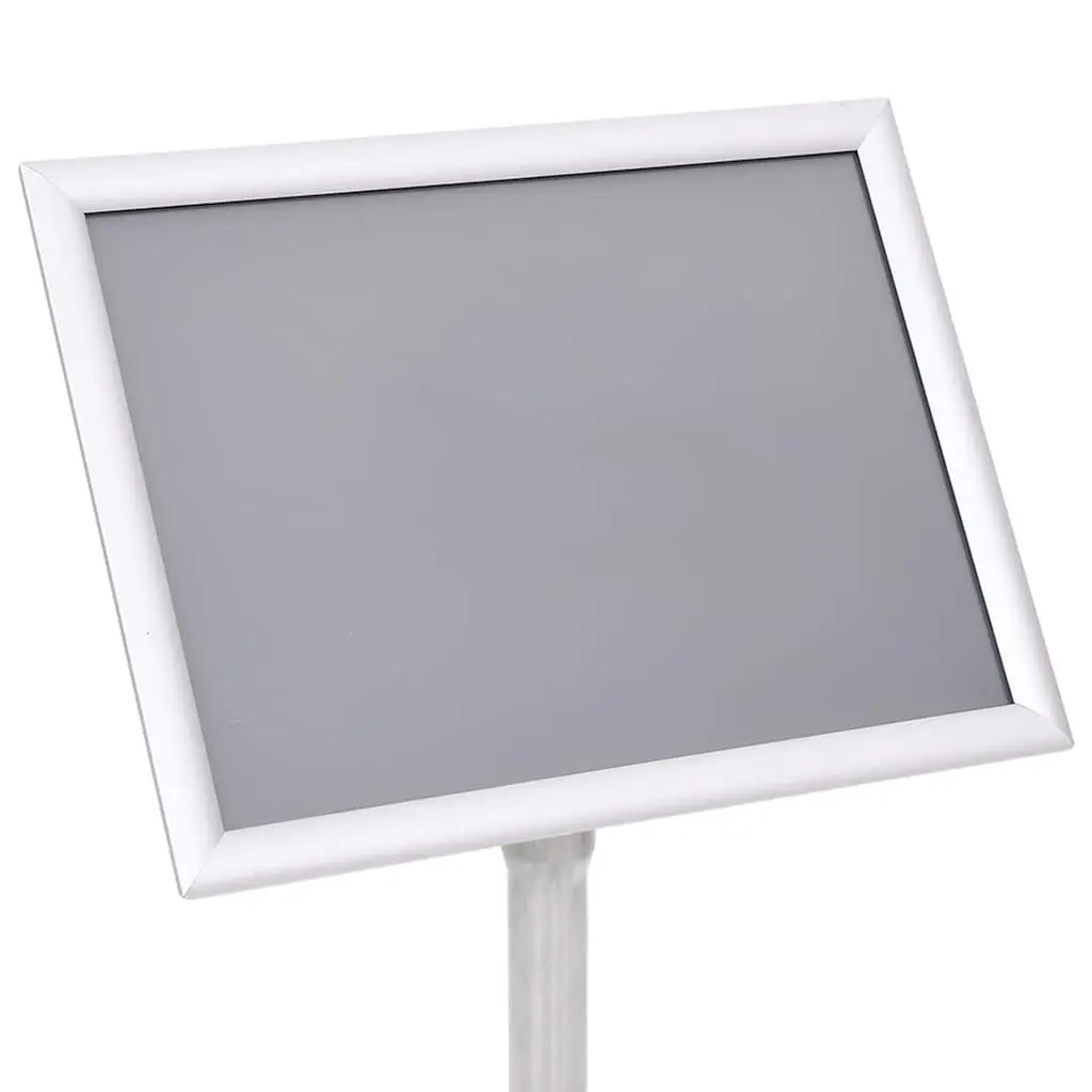 A4 Poster Stand Silver Floor Display Stand Adjustable Lightweight Aluminium Alloy