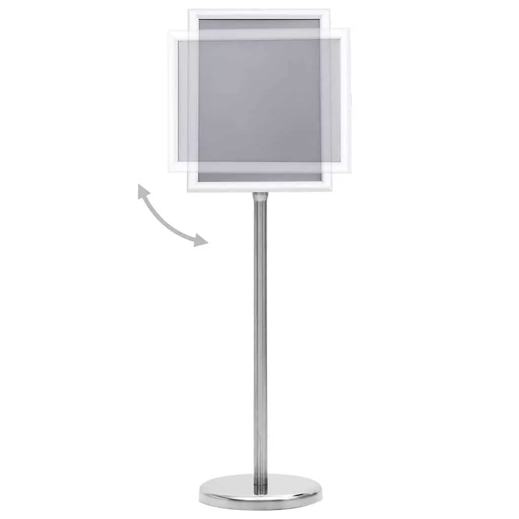 A4 Poster Stand Silver Floor Display Stand Adjustable Lightweight Aluminium Alloy