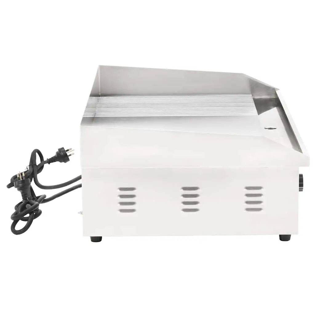 Electric Griddle Silver Stainless Steel 4400W Dual Surface Cooking Appliance