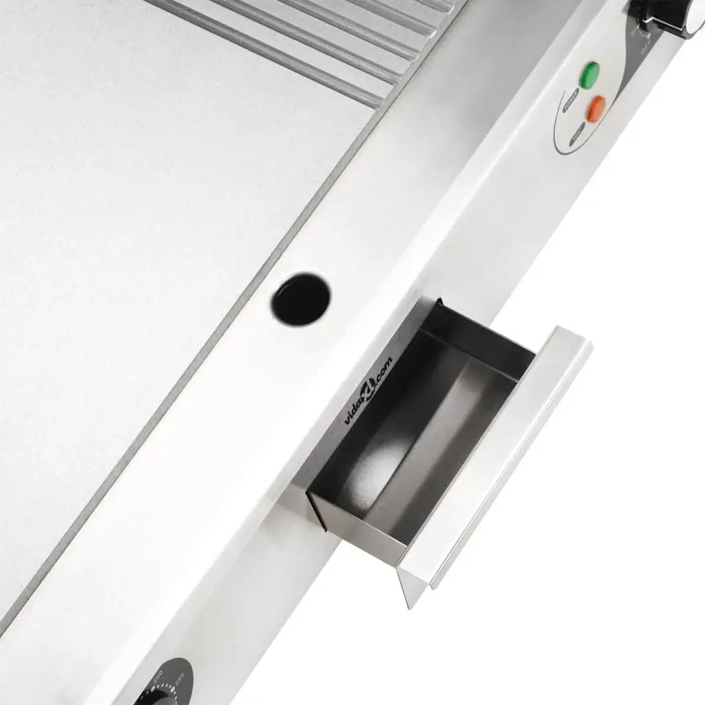 Electric Griddle Silver Stainless Steel 4400W Dual Surface Cooking Appliance