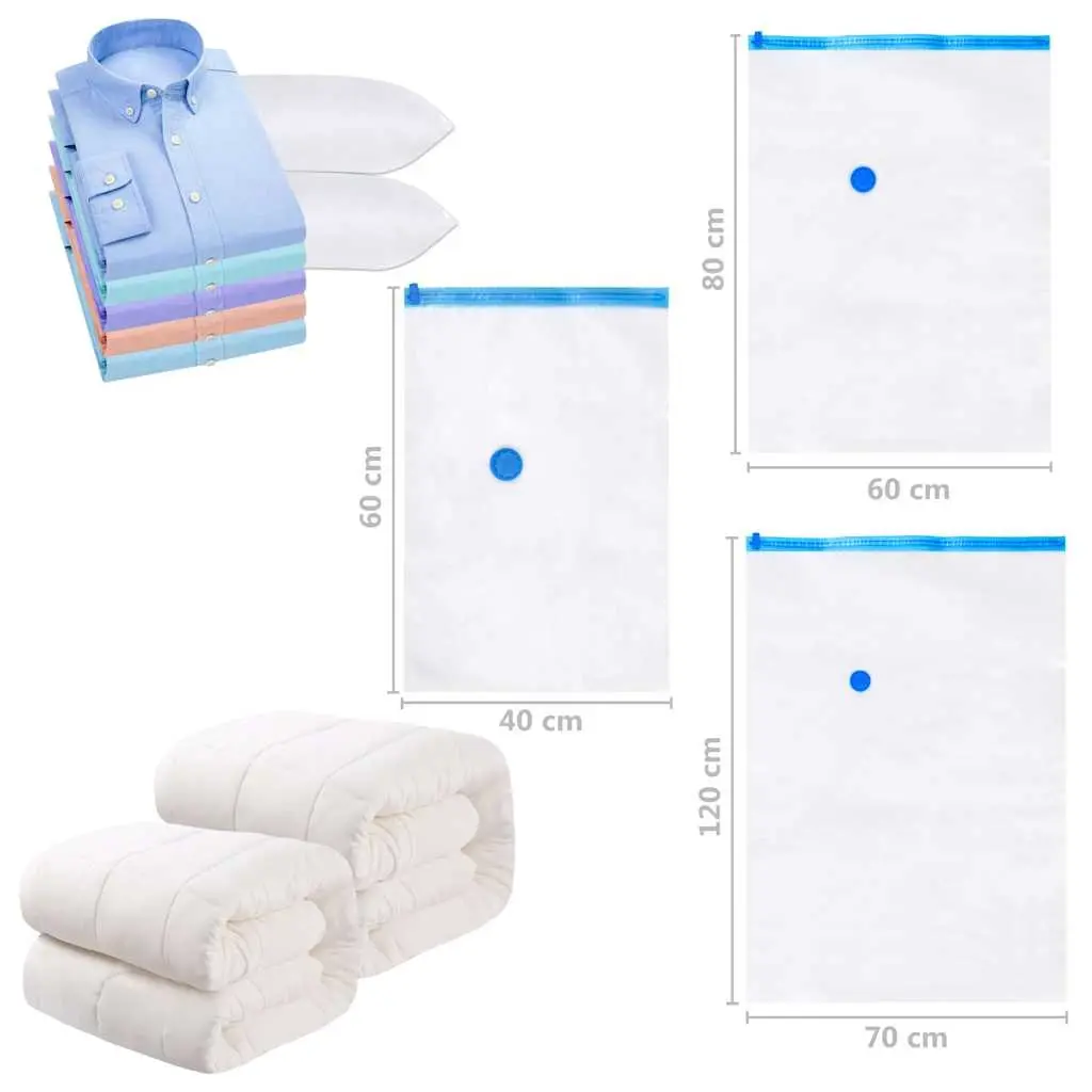Vacuum Storage Bags Transparent 60x40cm Compression for Clothing