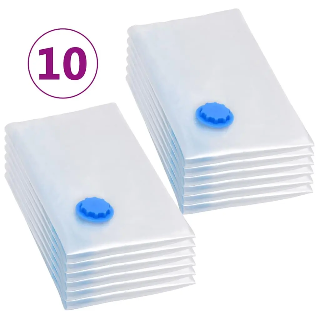Vacuum Storage Bags Transparent 80x60 cm Reusable for Home Travel Organisation