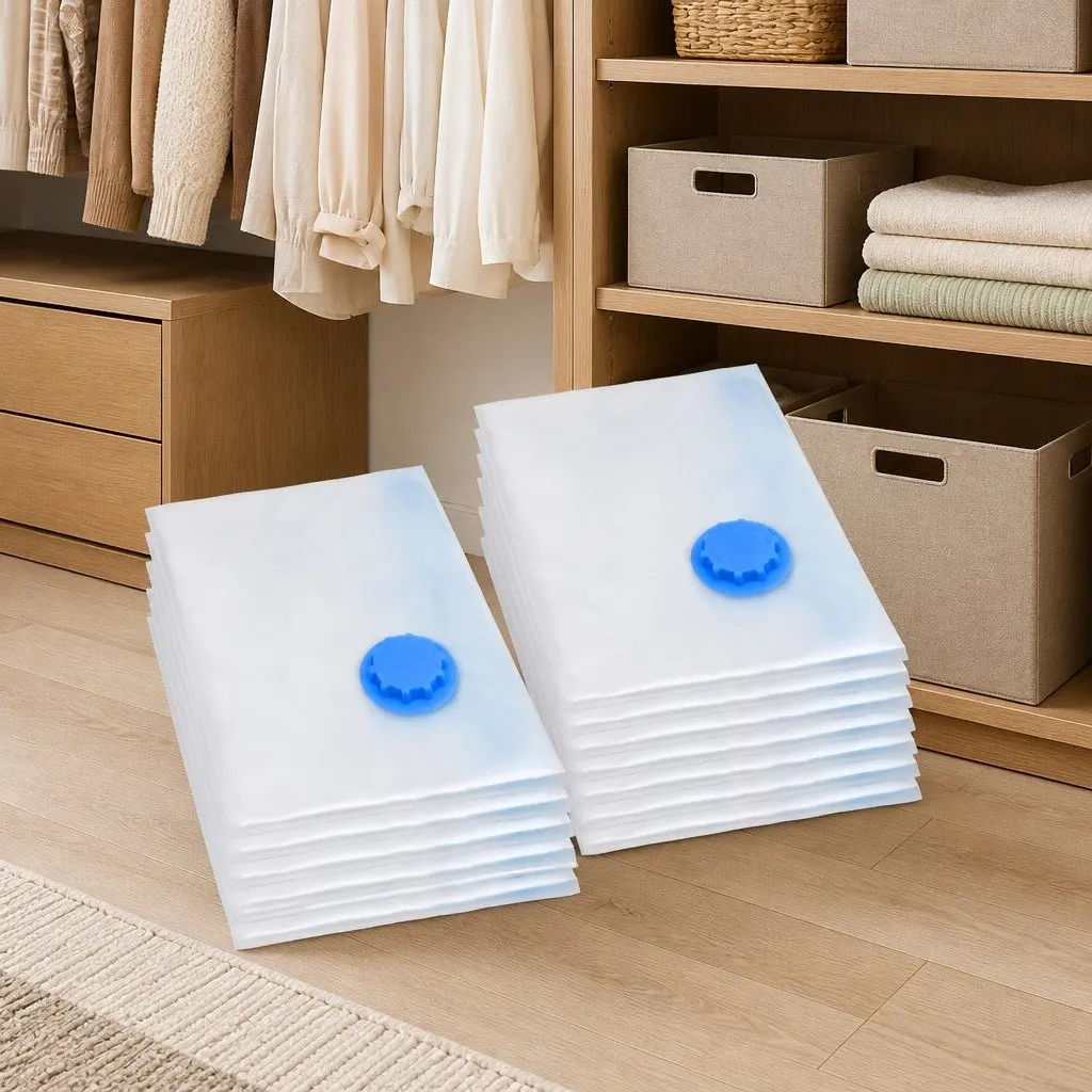 Vacuum Storage Bags Transparent 120x70 cm Compression Organiser 10 Pack