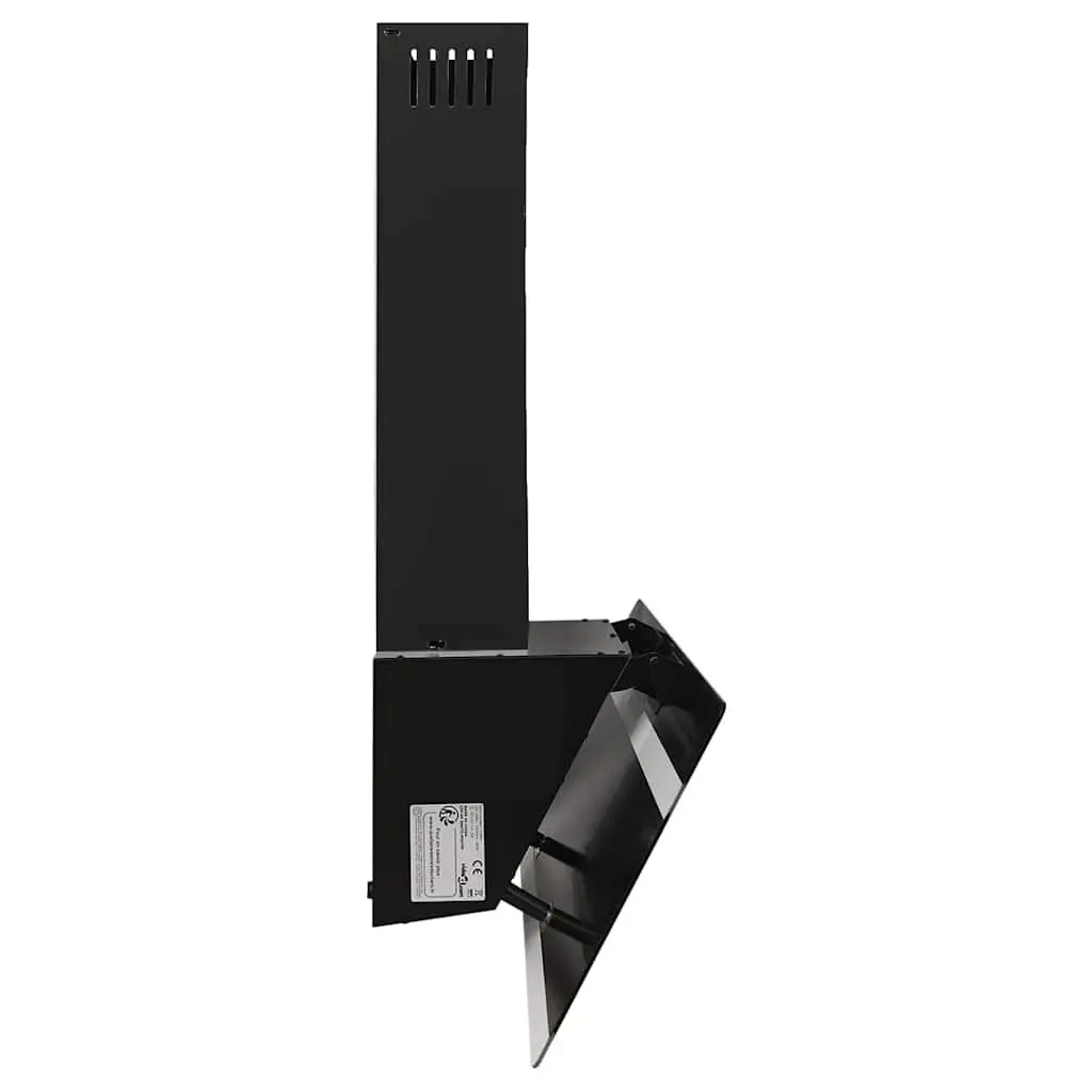 Wall Range Hood Black 90cm Tempered Glass LED Lamp 297m³/h Extraction Capacity