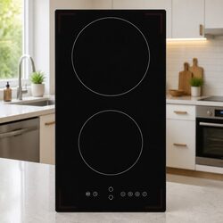 Compact 2 Burner Electric Cooktop for Smart Kitchens