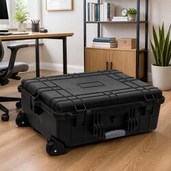 Black Travel Case with Wheels