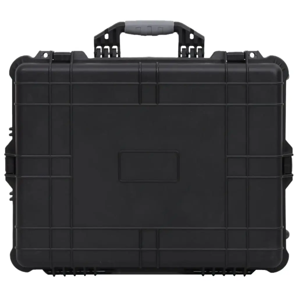 Flight Case Black Hard Shell Wheeled Portable Travel Luggage Lockable Handle