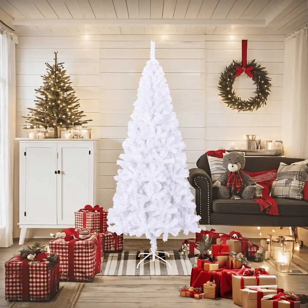 Artificial Christmas Tree White 180cm 620 Branch Tips Indoor Seasonal Holiday