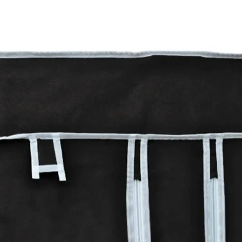 Folding Wardrobe Black 2 pcs Portable Storage Easy Assembly Clothes Organizer